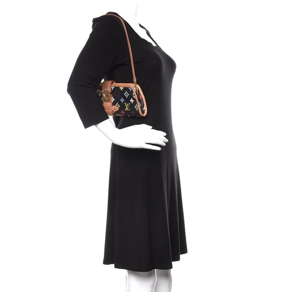 Louis Vuitton Shirley Murakami Monogram Multicolor Crossbody Bag Clutch Purse - Picture 13 of 13